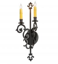 Meyda Black 223053 - 8" Wide Aneila 2 Light Wall Sconce