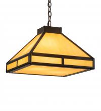 Meyda Black 223112 - 18" Square Whitewing Prime Pendant