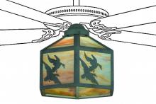 Meyda Black 22339 - 13"W Ducks in Flight Fan Light