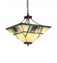 Meyda Black 224378 - 18" Wide Pinecone Ridge Inverted Pendant