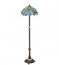 Meyda Black 225024 - 62" High Tiffany Wisteria Floor Lamp