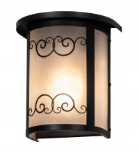 Meyda Black 225277 - 9" Wide Putrelo Wall Sconce