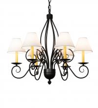 Meyda Black 227499 - 32" Wide Squire 6 Light Chandelier