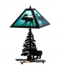 Meyda Black 228133 - 21" High Lone Moose Table Lamp