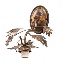 Meyda Black 22823 - 9" Wide Oak Leaf Wall Sconce Hardware