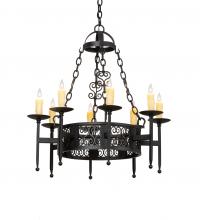 Meyda Black 228282 - 28" Wide Toscano 8 Light Chandelier