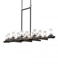 Meyda Black 228332 - 72" Long Dante 16 Light Oblong Chandelier