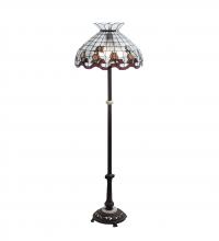 Meyda Black 228519 - 62" High Roseborder Floor Lamp