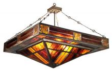 Meyda Black 22865 - 36"Sq Bungalow Rose Inverted Pendant