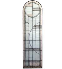 Meyda Black 22868 - 15"W X 54"H Arc Deco Left Sided Stained Glass Window