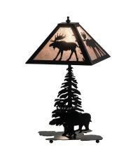 Meyda Black 228787 - 21" High Lone Moose Table Lamp