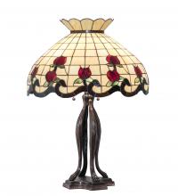 Meyda Black 228801 - 32" High Roseborder Table Lamp