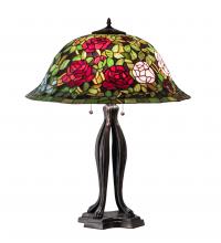 Meyda Black 229111 - 30" High Tiffany Rosebush Table Lamp