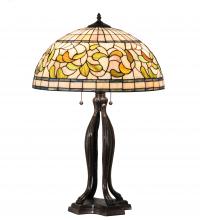 Meyda Black 229126 - 30" High Tiffany Turning Leaf Table Lamp