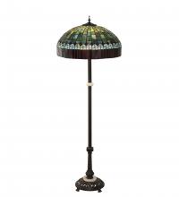 Meyda Black 229127 - 62" High Tiffany Candice Floor Lamp