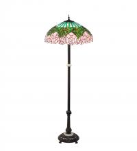 Meyda Black 229130 - 62" High Tiffany Cabbage Rose Floor Lamp