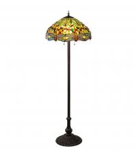 Meyda Black 229131 - 62" High Tiffany Hanginghead Dragonfly Floor Lamp