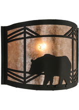 Meyda Black 22937 - 11.5"W Lone Bear Wall Sconce