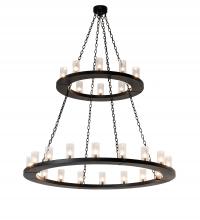 Meyda Black 229405 - 60" Wide Loxley 28 Light Two Tier Chandelier