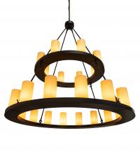 Meyda Black 230210 - 54" Wide Loxley 24 Light Two Tier Chandelier