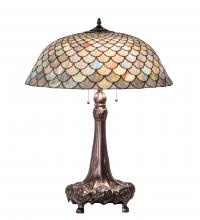 Meyda Black 230462 - 31" High Tiffany Fishscale Table Lamp