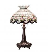 Meyda Black 230471 - 33" High Roseborder Table Lamp