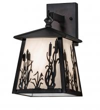 Meyda Black 230673 - 7" Wide Reeds & Cattails Hanging Wall Sconce