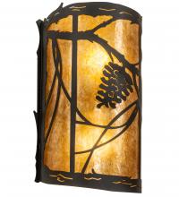 Meyda Black 230825 - 8" Wide Whispering Pines Wall Sconce