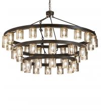 Meyda Black 231475 - 70" Wide Loxley Horizon Ring 44 Light Three Tier Chandelier..