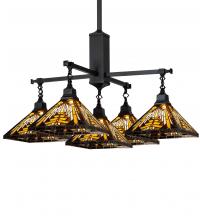 Meyda Black 231691 - 36" Square Nuevo Mission 5 Light Chandelier