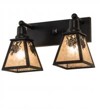 Meyda Black 232545 - 17" Wide Winter Pine 2 Light Vanity Light