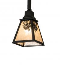 Meyda Black 232555 - 6" Wide Winter Pine Mini Pendant