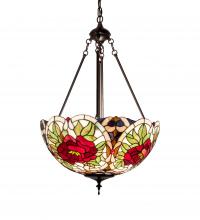 Meyda Black 232775 - 20" Wide Renaissance Rose Inverted Pendant