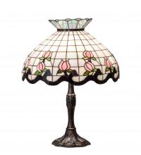 Meyda Black 232791 - 26" High Roseborder Table Lamp