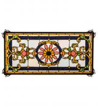 Meyda Black 232846 - 25" Wide X 12" High Emma Stained Glass Window