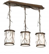 Meyda Black 232925 - 32" Long Branches 3 Light Island Pendant