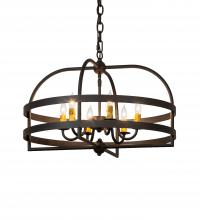 Meyda Black 233402 - 22" Wide Aldari 6 Light Chandelier