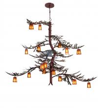 Meyda Black 233599 - 101" Long Pine Branch Valley View 18 Light Chandelier