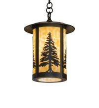 Meyda Black 233625 - 10" Wide Fulton Tall Pines Mini Pendant