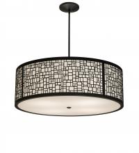 Meyda Black 233735 - 36" Wide Cilindro Deco Pendant