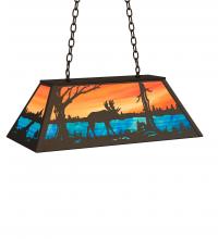 Meyda Black 234281 - 33" Long Moose at Lake Oblong Pendant