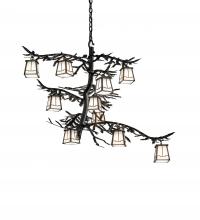 Meyda Black 235583 - 39" Wide Pine Branch Valley View 10 Light Chandelier