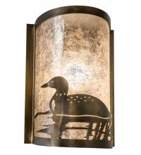 Meyda Black 235600 - 8" Wide Loon Left Wall Sconce