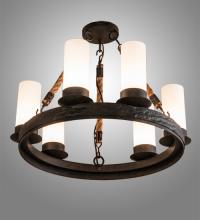 Meyda Black 236458 - 16" Wide Costello Ring 6 Light Chandelier