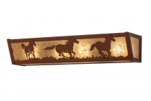 Meyda Black 236602 - 24" Wide Running Horses Vanity Light