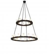 Meyda Black 237115 - 54" Wide Loxley 24 Light Two Tier Chandelier