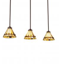 Meyda Black 237619 - 42" Long Belvidere 3 Light Island Pendant