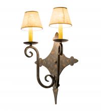 Meyda Black 237715 - 14" Wide Angelique 2 Light Wall Sconce