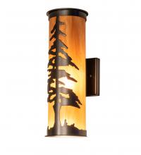 Meyda Black 237938 - 5.5" Wide Tall Pines Wall Sconce