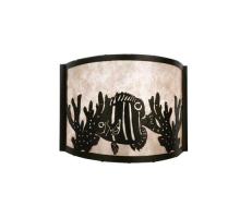 Meyda Black 23825 - 11" Wide Tropical Fish Wall Sconce